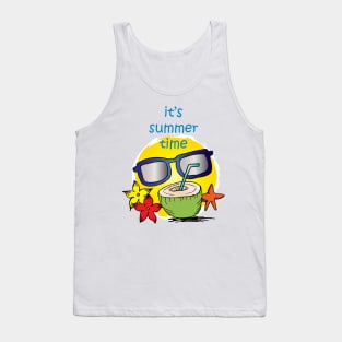 Summer time vector banner design Tank Top